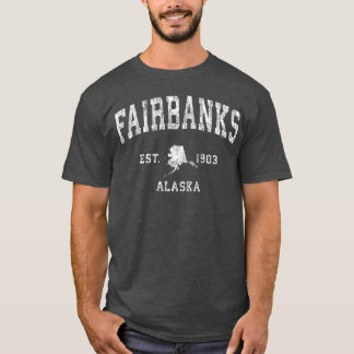 T-shirt Fairbanks Alaska Ak Athlétisme Sports vintage