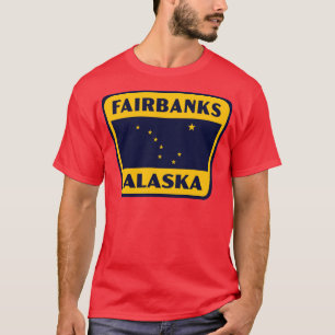 T-shirt Fairbanks Alaska Insigne rétro Jaune