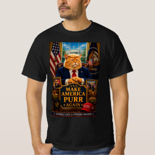 T-shirt Faire à nouveau ronronner l'Amérique - Chat politi