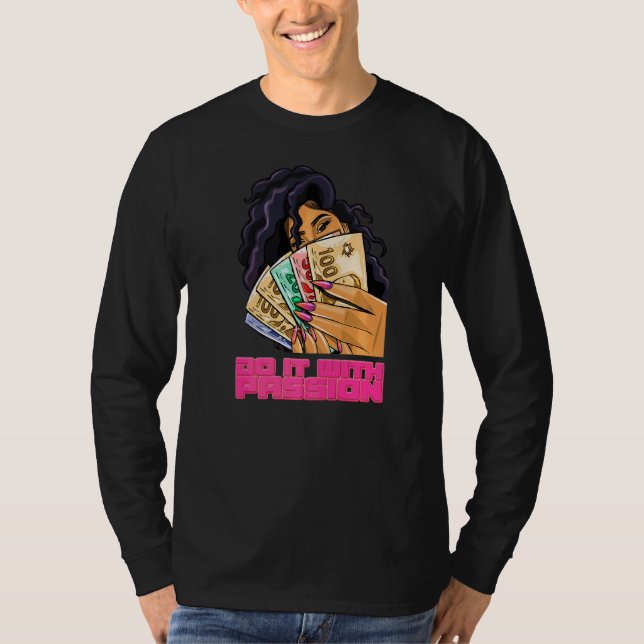 T-shirt Faire Avec La Passion Motivation Citations D'Argen (Devant)
