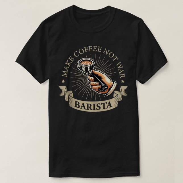 T-shirt Faire Café PasBarista Café Maker 11 (Design devant)
