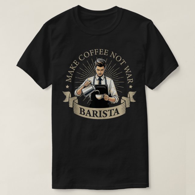 T-shirt Faire Café PasBarista Café Maker 14 (Design devant)