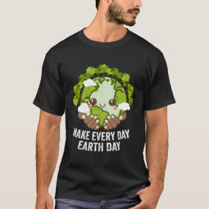 T-shirt Faire Chaque Jour Hein Jour Écologie Durable Zéro 