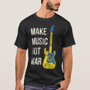 T-shirt Faire de la musique pas de guerre Vintage Guitare 