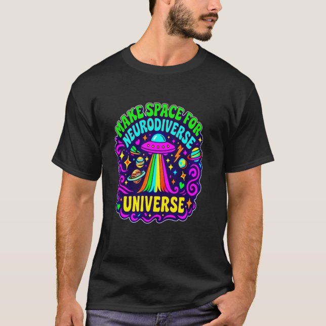 T-shirt Faire de la place pour le Citation de l'Espace Uni (Devant)