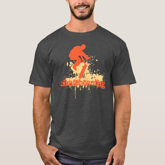 T-shirt Faire de la planche à roulettes (Devant)