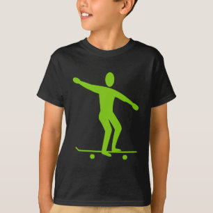 T-shirt Faire de la planche à roulettes - vert de Martien