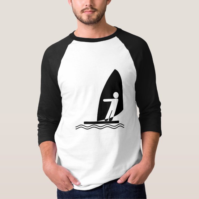 T-shirt Faire de la planche à voile (Devant)
