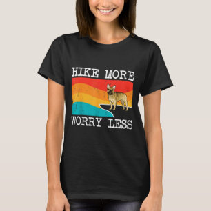 T-shirt Faire de la randonnée plus s'inquiéter moins boule