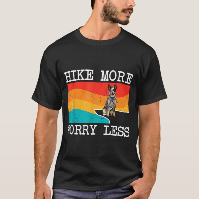 T-shirt Faire de la randonnée plus s'inquiéter moins graph (Devant)