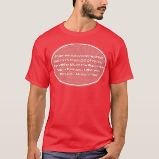 T-shirt Faire de l'industrie pharmaceutique sans insuline