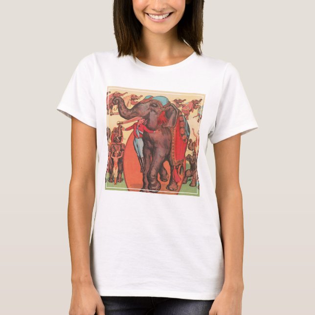 T-shirt Faire Des Éléphants Avec Des Femmes Et Des Formate (Devant)