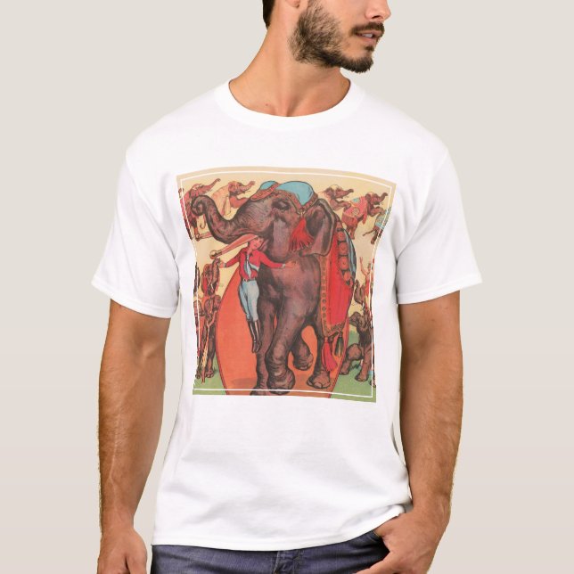 T-shirt Faire Des Éléphants Avec Des Femmes Et Des Formate (Devant)