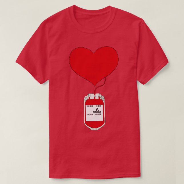 T-shirt Faire don de sang est un acte d'amour (Design devant)
