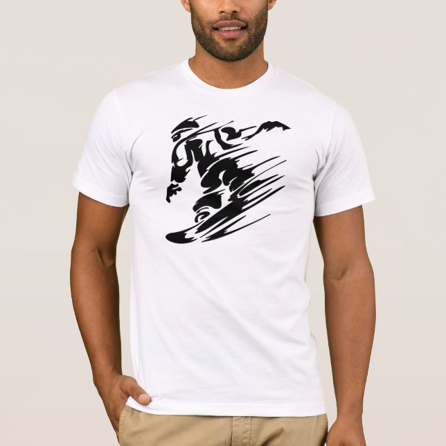 T-SHIRT FAIRE DU SURF DES NEIGES (Devant)