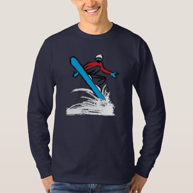 T-shirt Faire du surf des neiges (Devant)