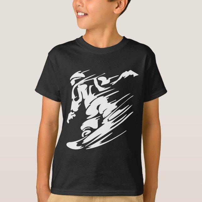 T-SHIRT FAIRE DU SURF DES NEIGES (Devant)