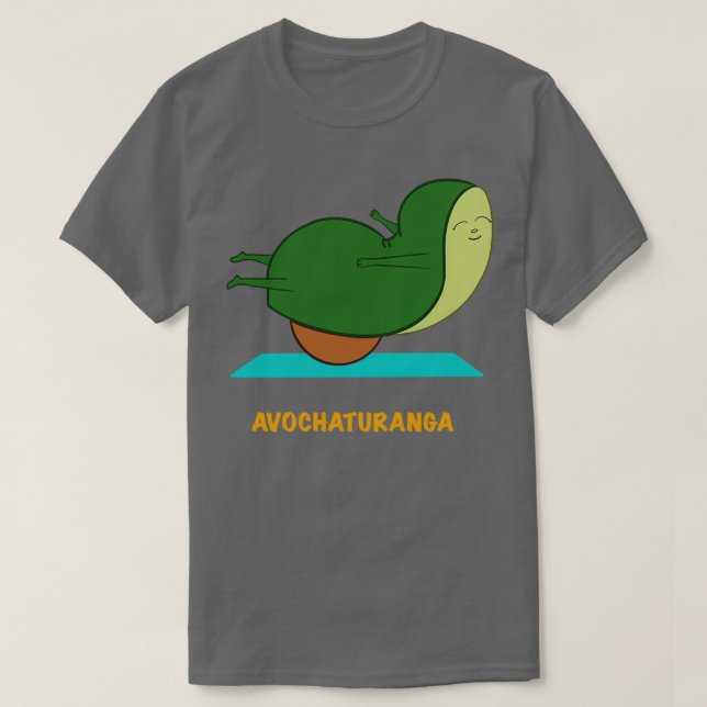 T-shirt Faire du Yoga Pose avec Avocado (Design devant)