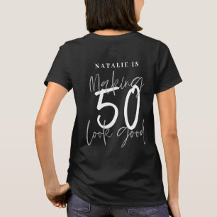 T-shirt Faire en sorte que 50 ans soient bien personnalis