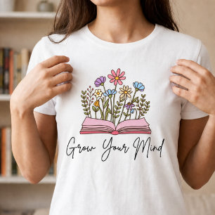T-shirt Faire grandir votre esprit Livre Amour de la lectu