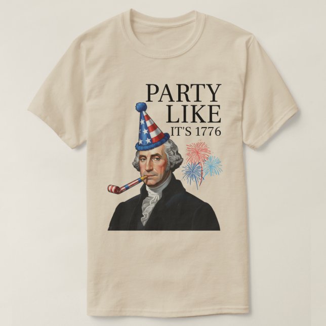 T-shirt Faire la fête comme en 1776 (Design devant)