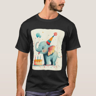 T-shirt Faire la fête en grand avec cet éléphant joyeux an