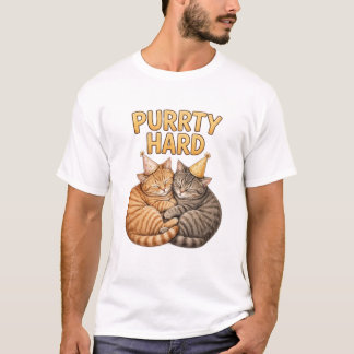 T-shirt Faire la Fête Fort — Drôles de Chats de Fête avec