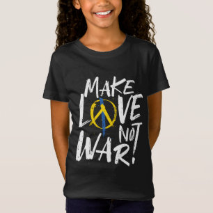 T-Shirt Faire l'amour et non le soutien à la guerre en Ukr