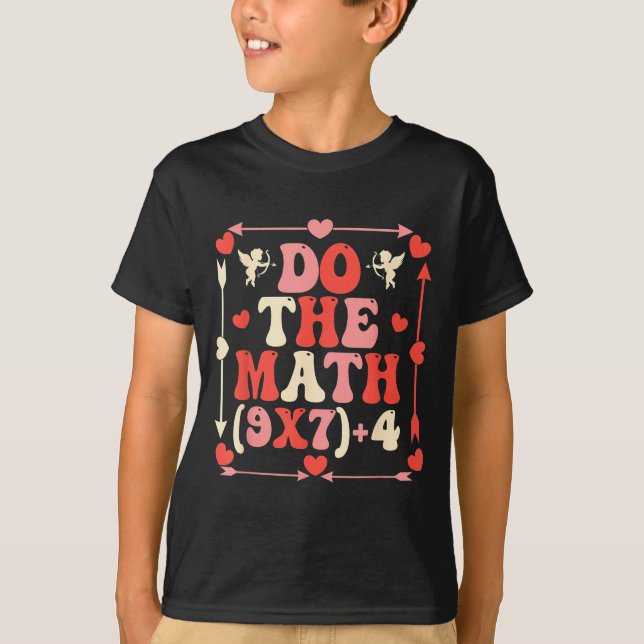 T-shirt Faire l'équation mathématique Saint Valentin Prof  (Devant)