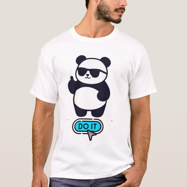 T-shirt Faire Panda Motivational Chill Vibes (Devant)
