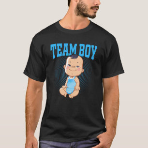 T-shirt Faire-part de genre Équipe de bébé garçon Dévoiler