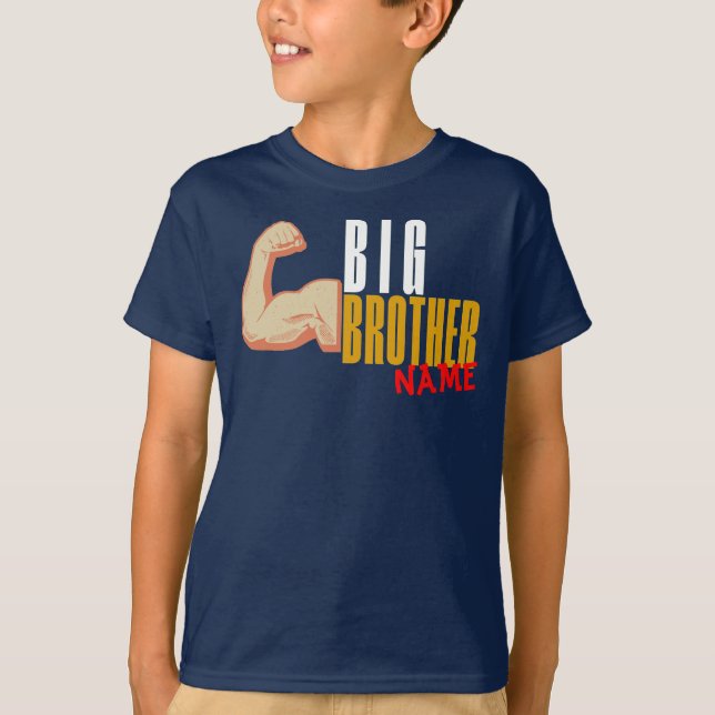 T-shirt Faire-part de grossesse Big Brother personnalisée (Devant)