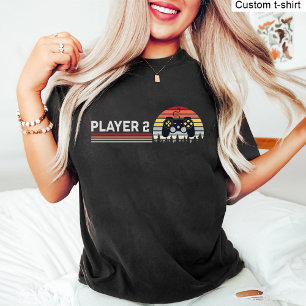 T-shirt Faire-part de grossesse de jeu Vintage personnalis