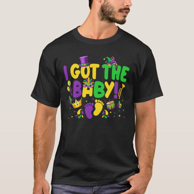 T-shirt Faire-part De Grossesse J'Ai Le Bébé Mardi Gras F (Devant)