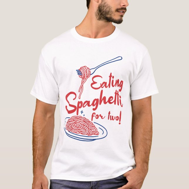 T-shirt Faire-part de grossesse Mère italienne Manger (Devant)