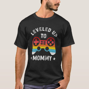 T-shirt Faire-part de grossesse vintage de maman gamer niv