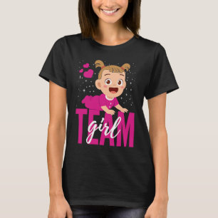 T-shirt Faire-part des sexes Équipe Fille Bébé Fête Révéle