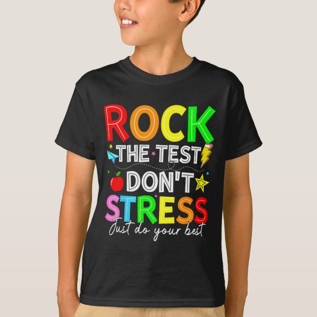 T-shirt Faire passer le test avec humour pour les enseigna (Devant)