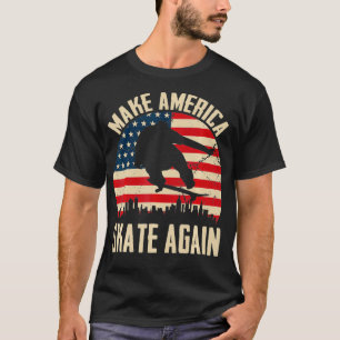 T-shirt Faire revivre l'Amérique Skate Again Drapeau améri