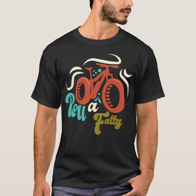 T-shirt Faire rouler un VTT Fat Vélo Fat Pire eBike Vélo (Devant)
