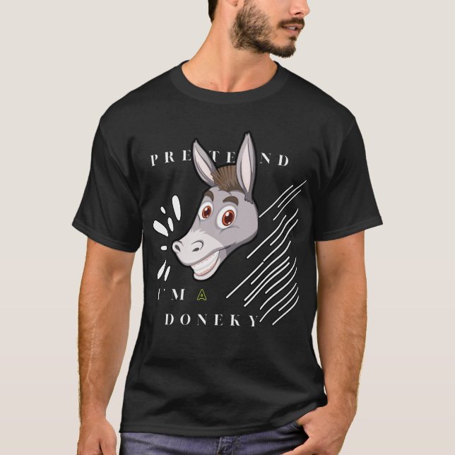T-shirt faire semblant d'être un âne (Devant)