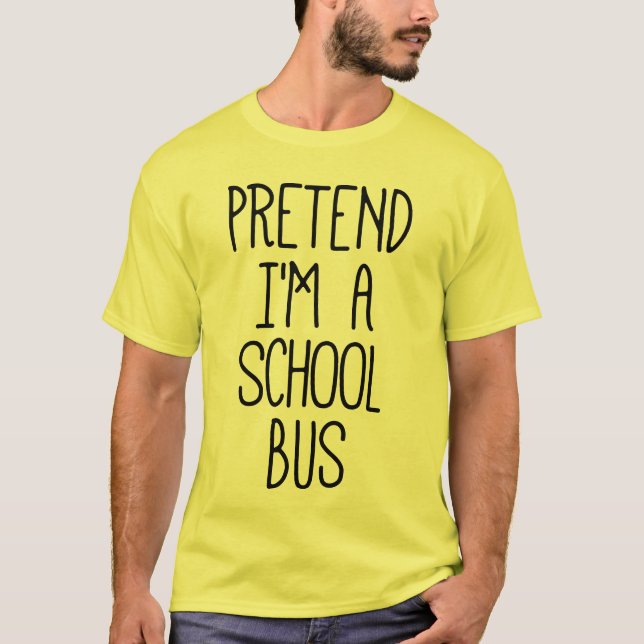 T-shirt Faire semblant d'être un bus scolaire Drôle Hallow (Devant)