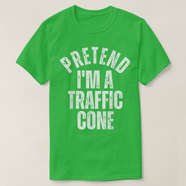 T-shirt Faire semblant d'être un cone de la circulation Vi (Design devant)