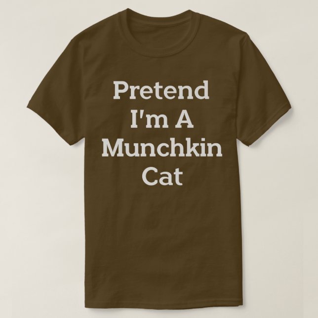 T-shirt Faire semblant d'être un manchkine Costume de chat (Design devant)