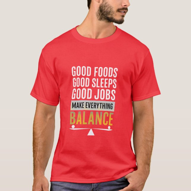 T-shirt Faire tout l'équilibre teint (Devant)
