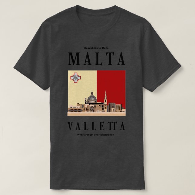 T-shirt faire un voyage à Malte (Design devant)