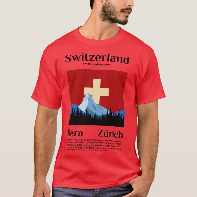 T-shirt faire un voyage en Suisse (Devant)