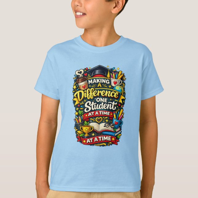 T-shirt  Faire une différence un élève à la fois  (Devant)