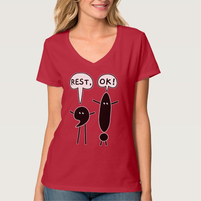 T-shirt Faire une pause - Se reposer, OK !  (Devant)