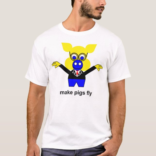 T-shirt Faire voler les porcs (Devant)